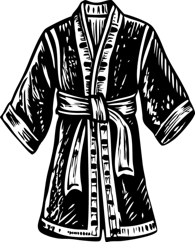 A sketchy style illustration showing robe vector