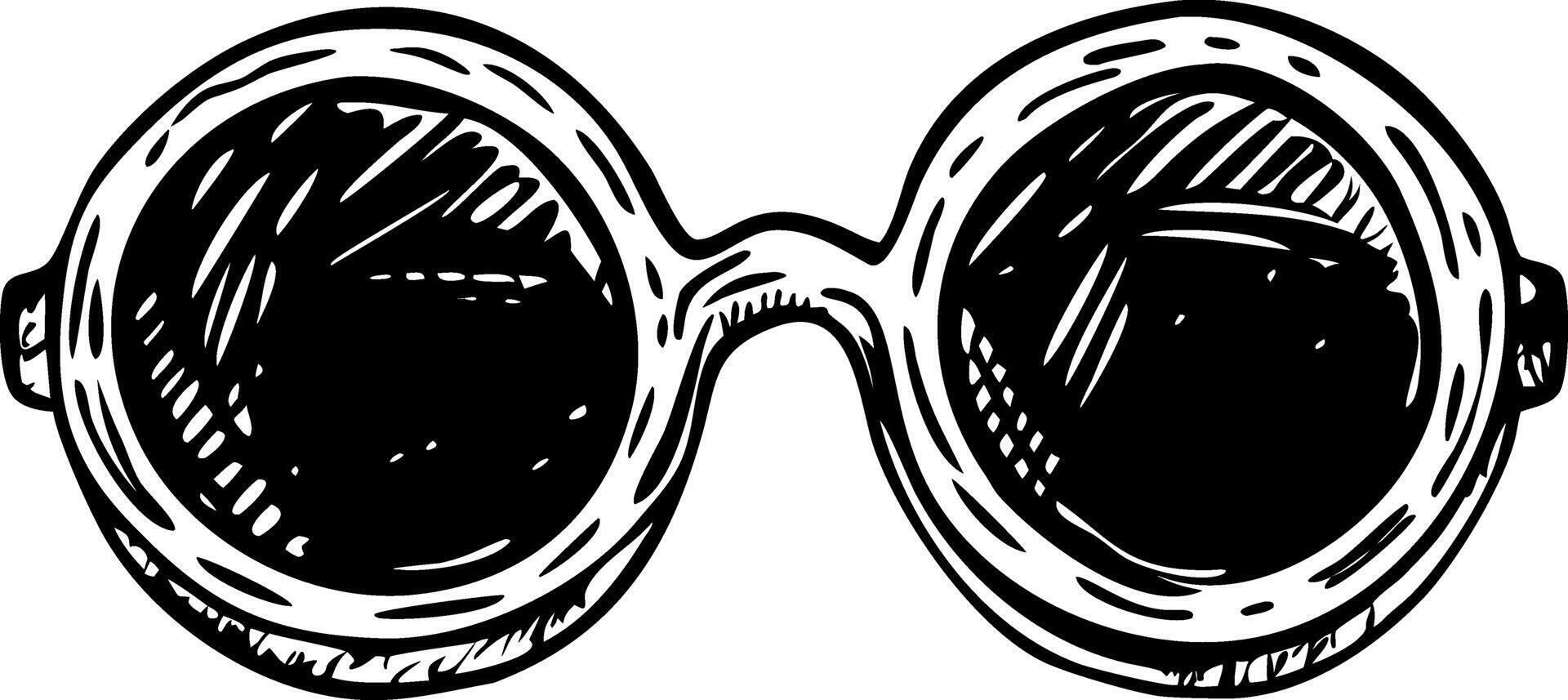 vintage sunglasses illustration in vintage style vector