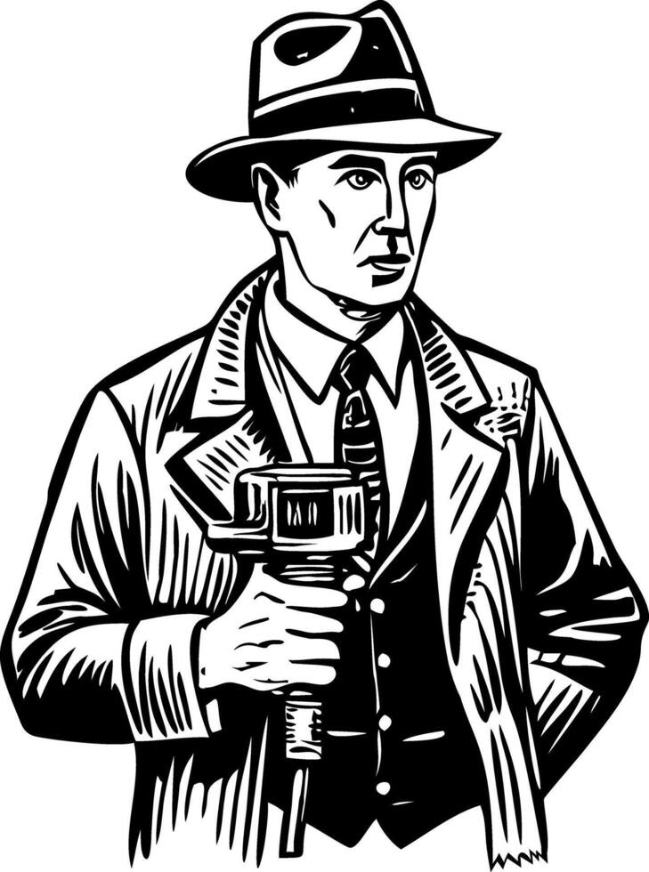A sketchy style illustration showing reporter vector