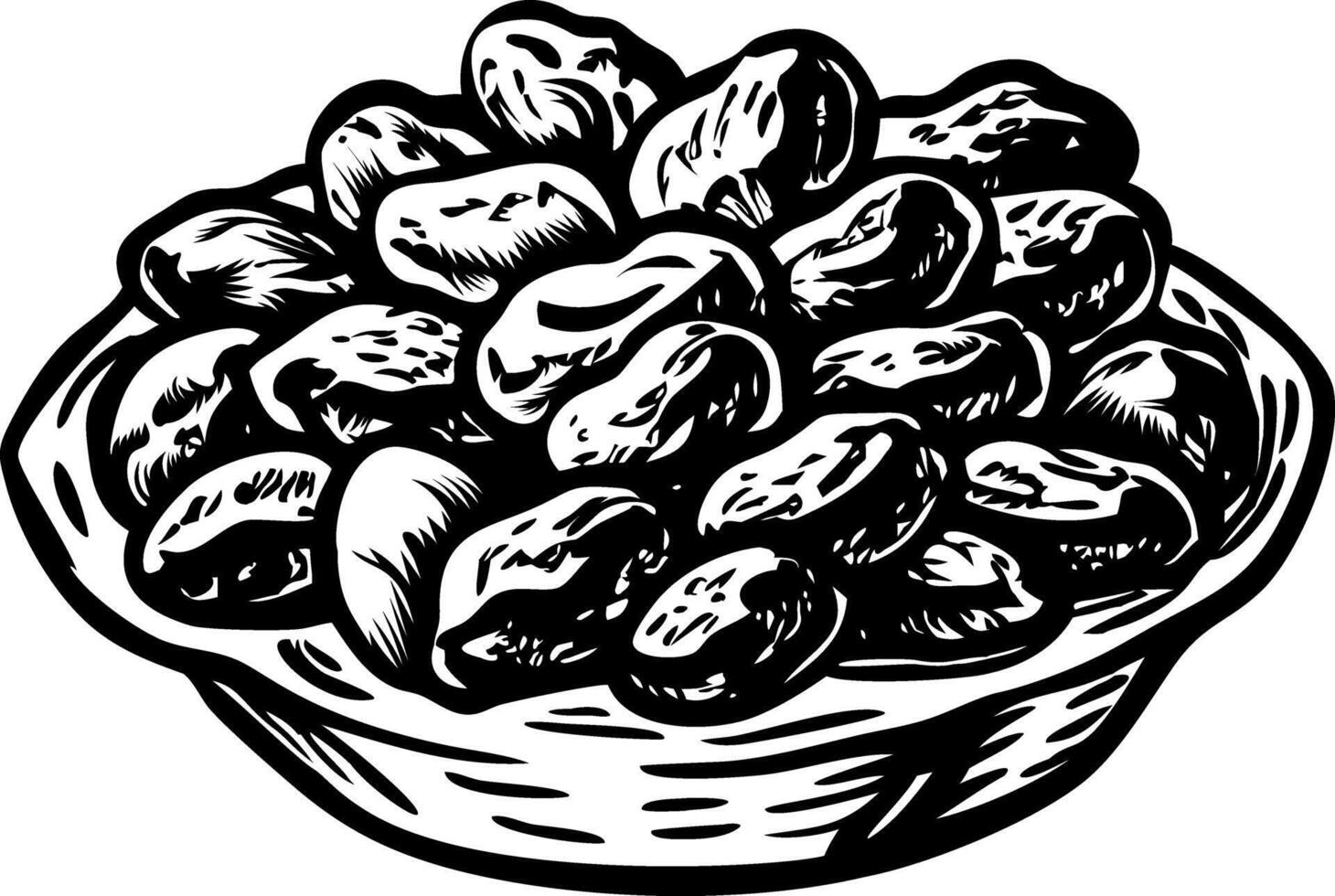 A hand drawn style illustration of candied nuts vector