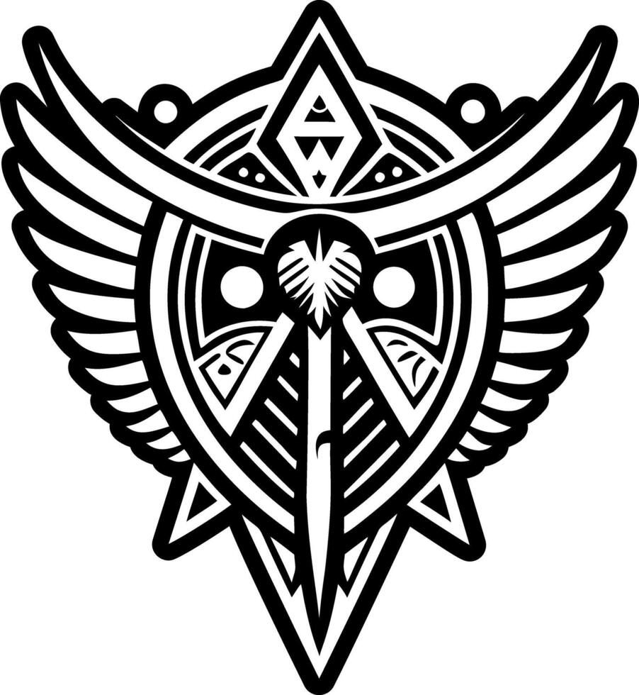 A solid style icon of wings symbol vector