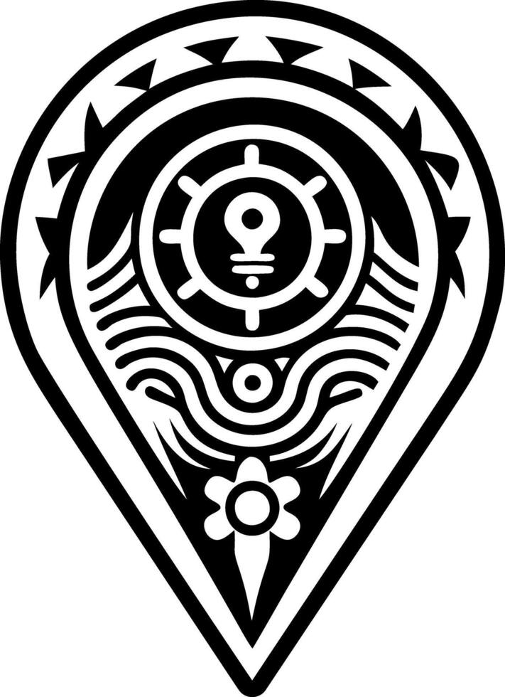 A solid style icon of locator tattoo vector