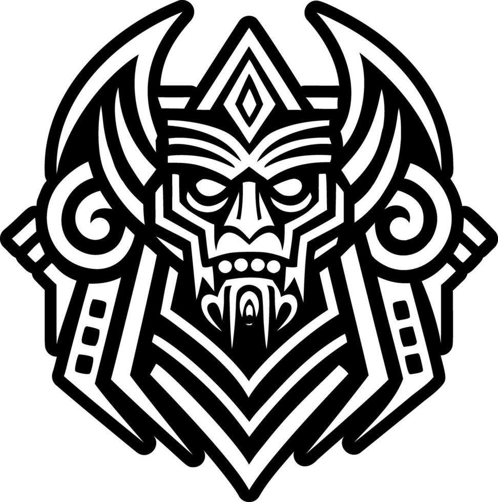 The viking head is in black and white vector