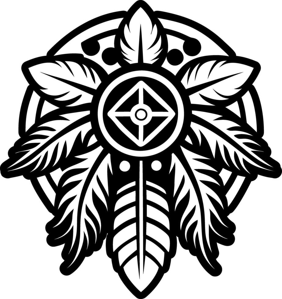 A solid style icon of healing feathers symbol vector