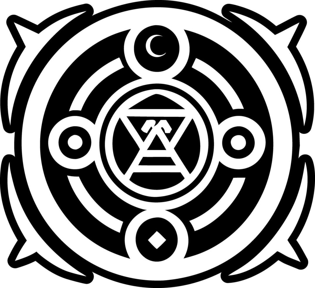 A filled style icon of ancient journey symbol vector