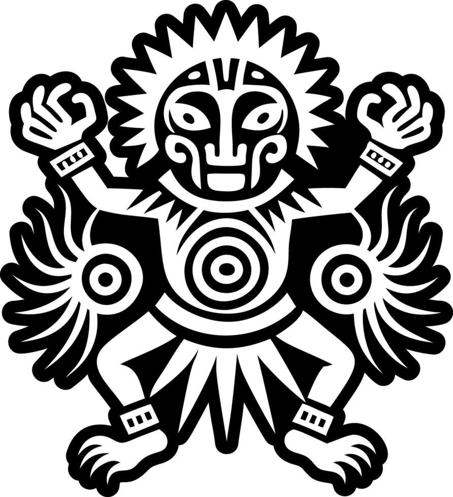 A solid style icon of cave dancing symbol vector