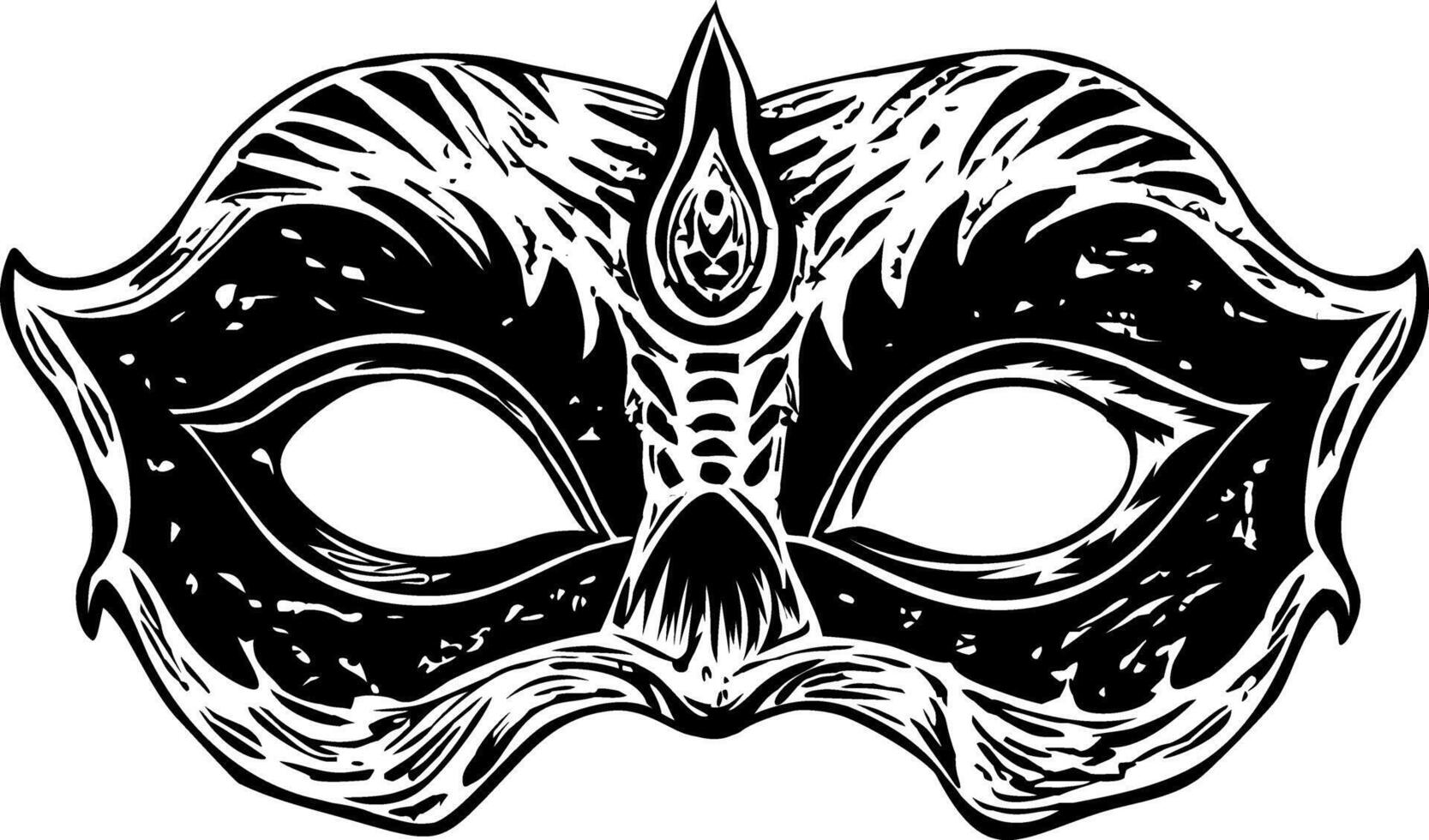 Gothic mask illustration in vintage style vector