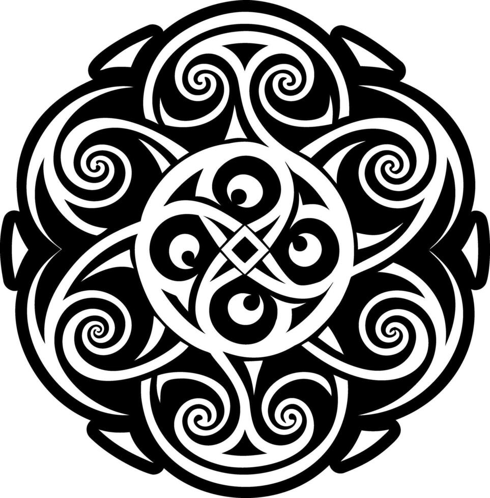 A filled style icon of life spiral symbol vector
