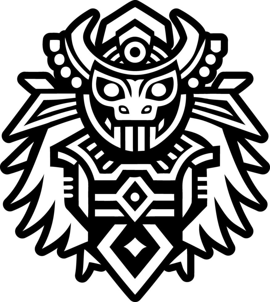 A solid style icon of cave guardian symbol vector