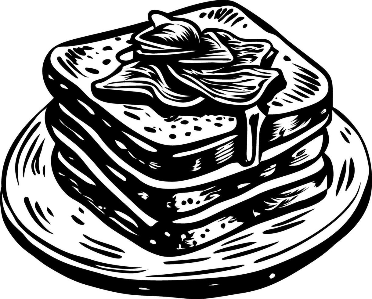 A vintage style illustration of french toast vector