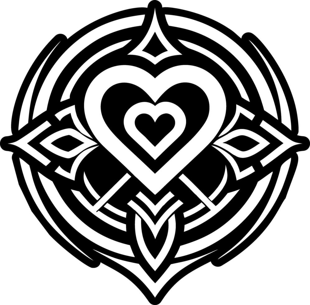 An icon showing love symbol in filled style vector