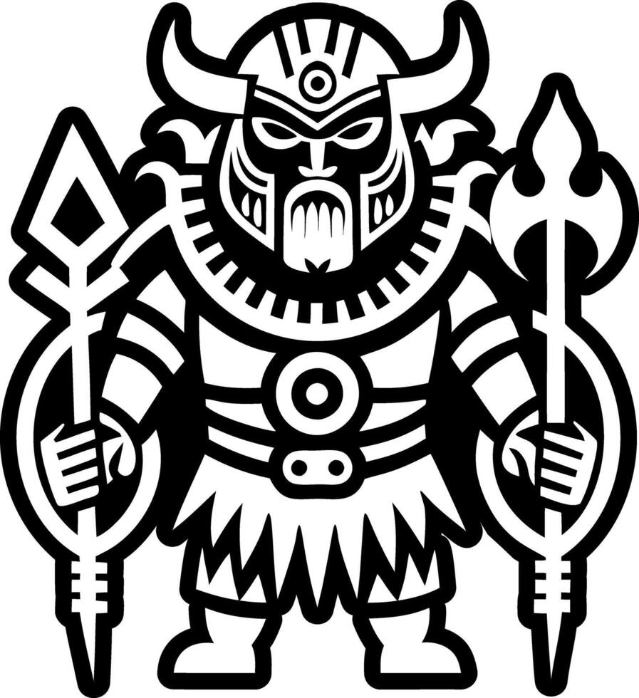 A glyph style icon of warrior symbol vector