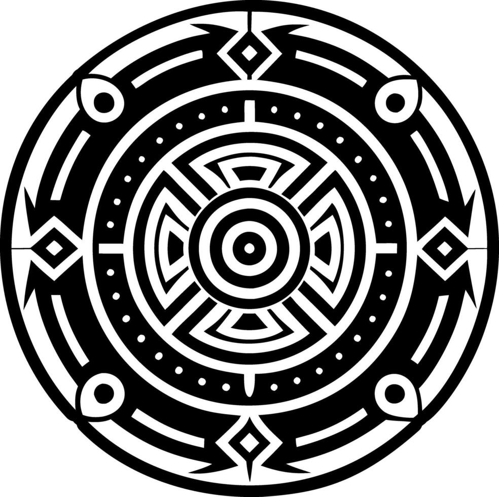 A glyph style icon of concentric tattoo vector