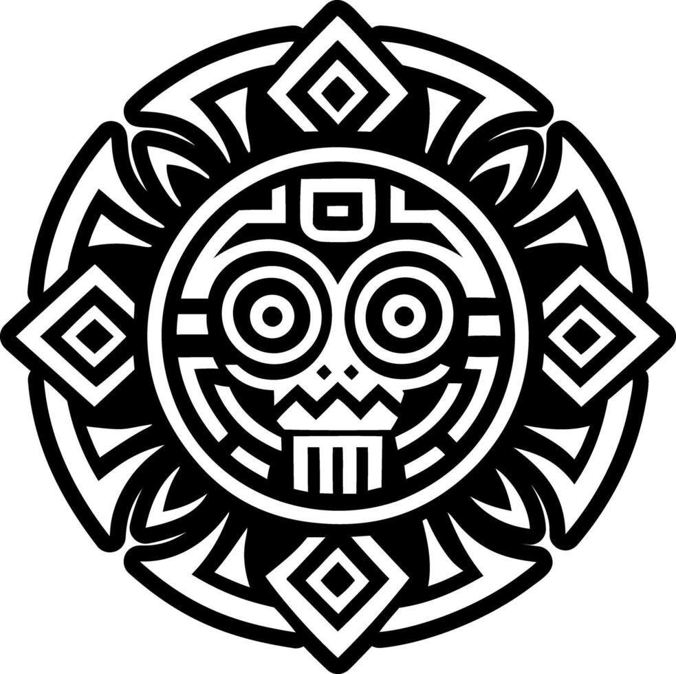 A solid style icon of petroglyph tattoo vector