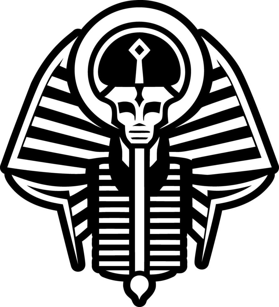 A solid style icon of pharaoh tattoo vector