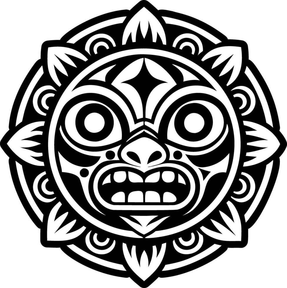 A solid style icon of stone totem symbol vector