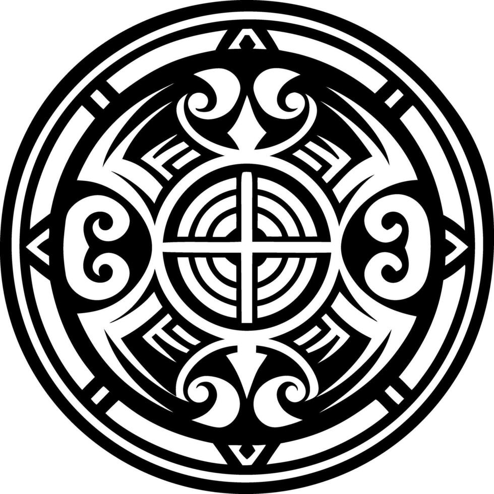 A filled style icon of historic cross tattoo vector