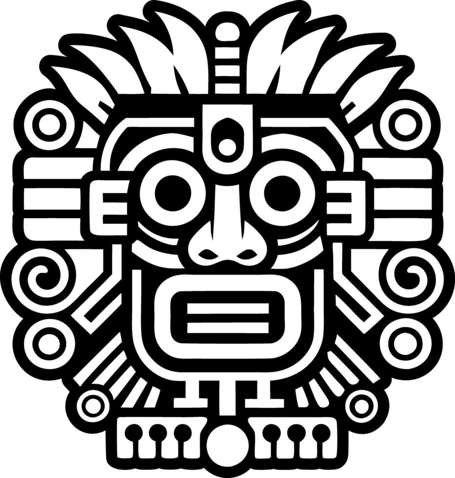 A solid style icon of hieroglyphs tattoo vector