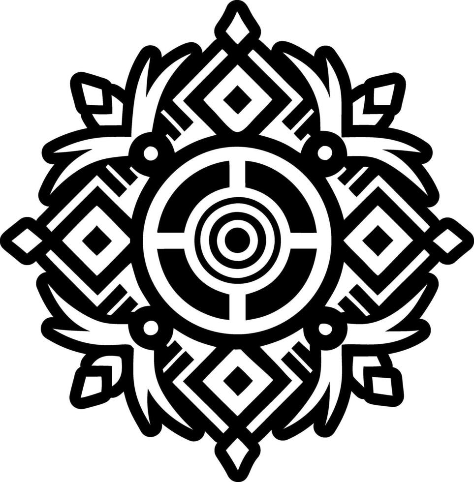 A glyph style icon of shaman symbol vector
