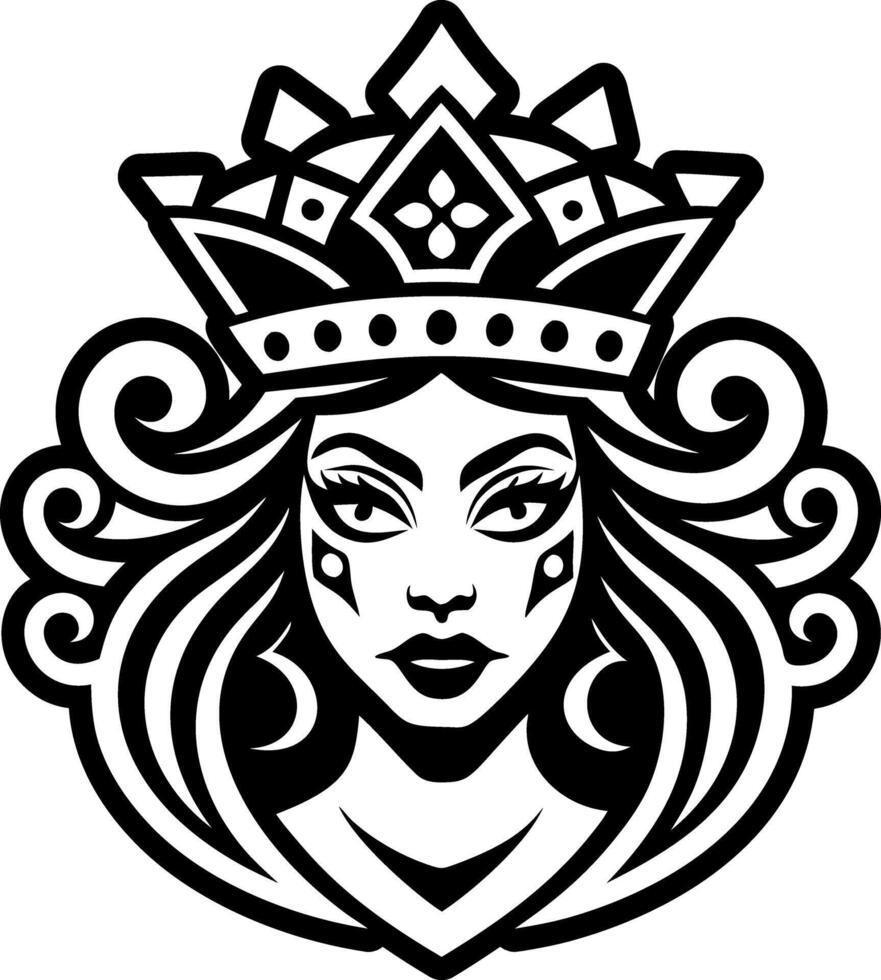 An icon showing queen esther in glyph style vector