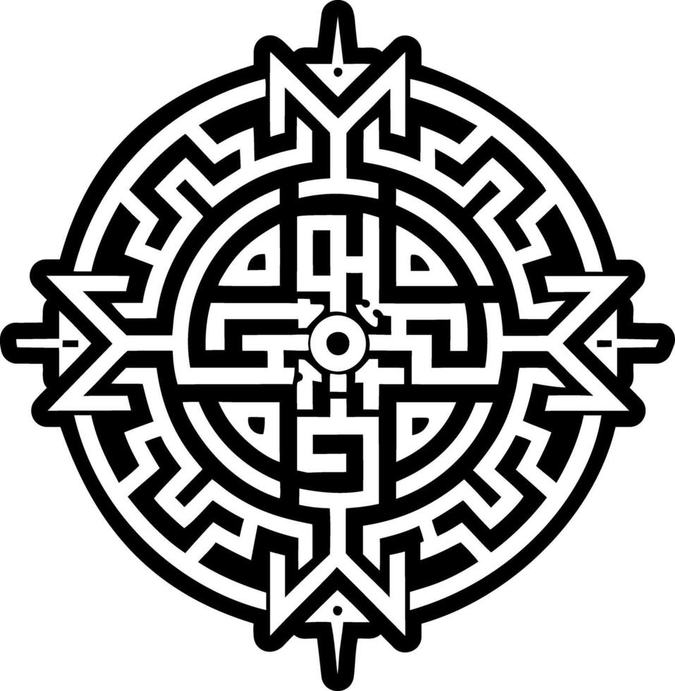 A filled style icon of ancient knowledge symbol vector