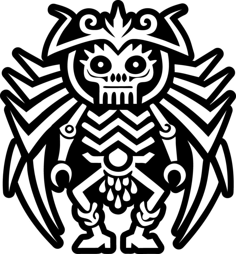 A filled style icon of cave spirit tattoo vector