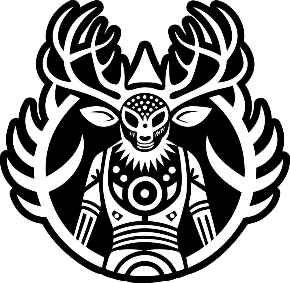 The logo for the band is a deer with horns vector