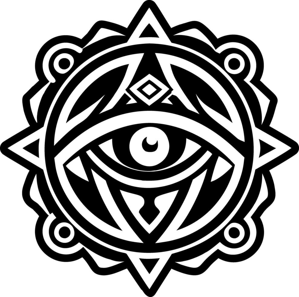 A glyph style icon of hunter eye symbol vector