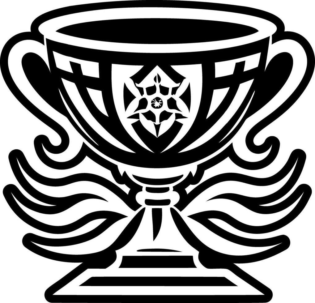 A filled style icon showing sacred chalice vector