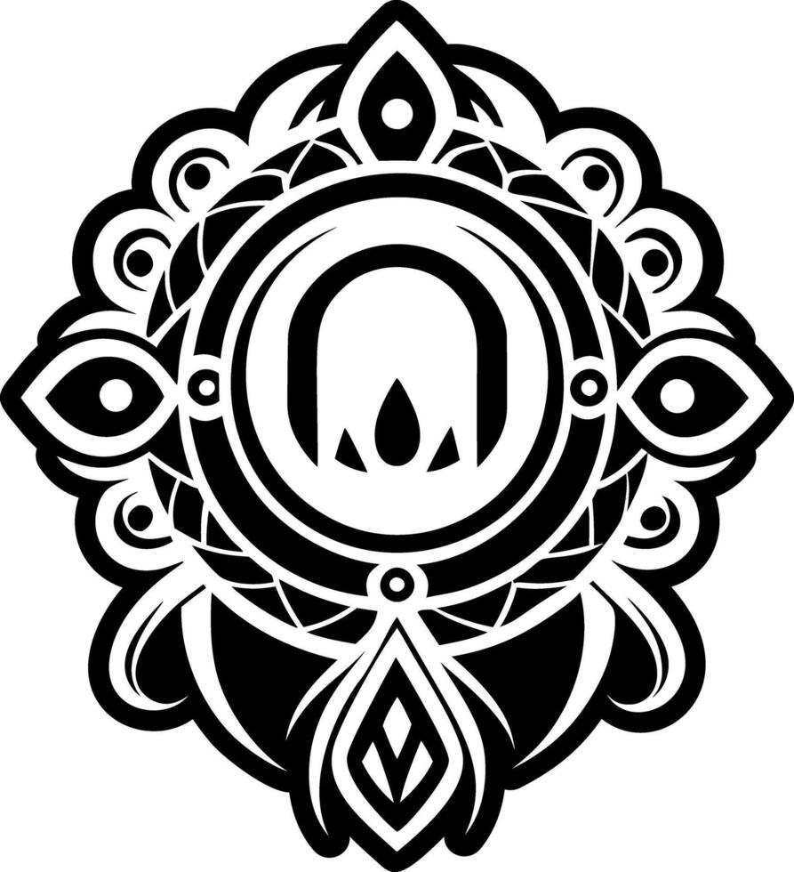 A solid style icon of mirror tattoo vector