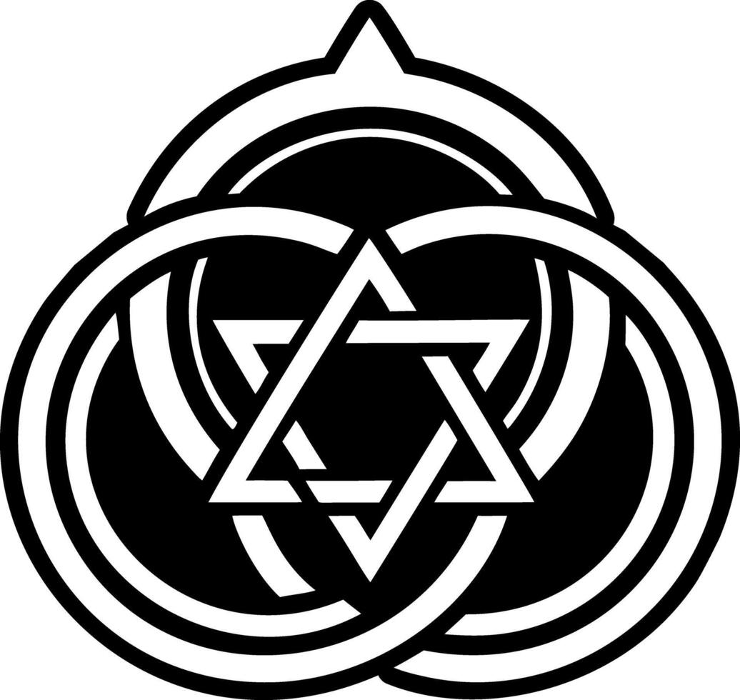 A glyph style icon depicting jewish heritage and symbolism vector