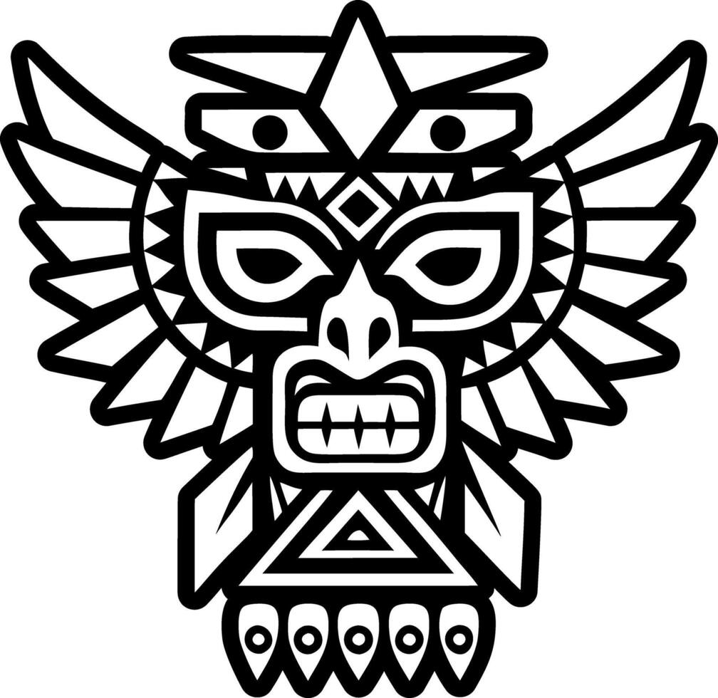 A glyph style icon of ancient totem symbol vector