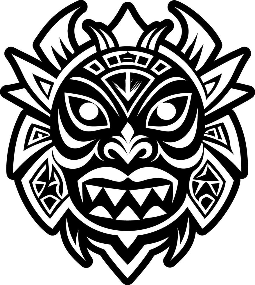 A solid style icon of spirit mask symbol vector