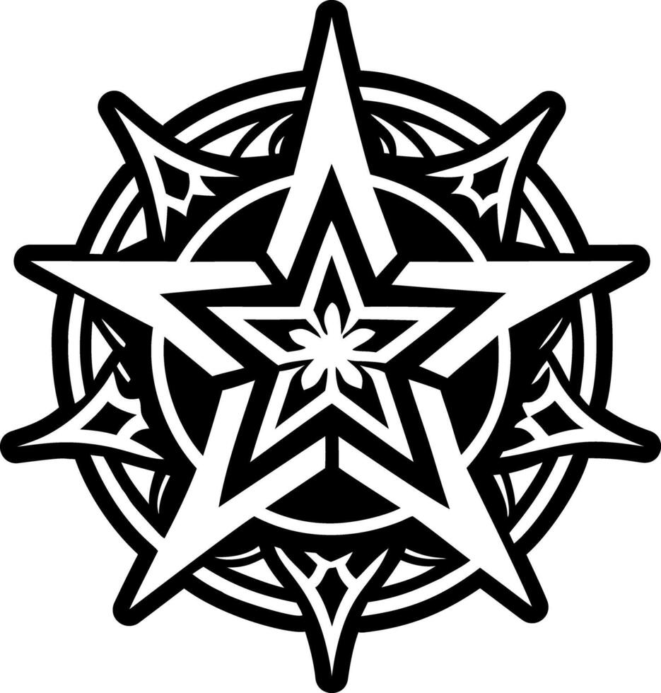 A filled style icon of star symbol vector