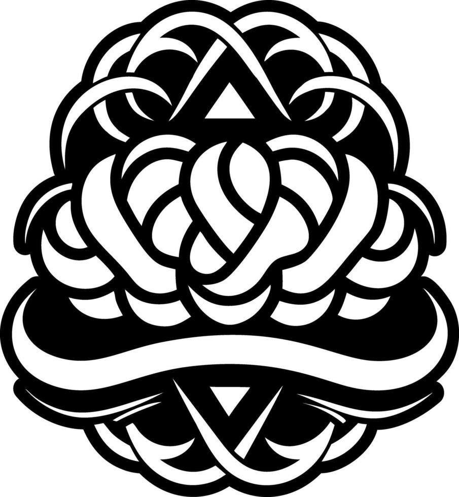 Solid icon showing challah bread with braided texture vector