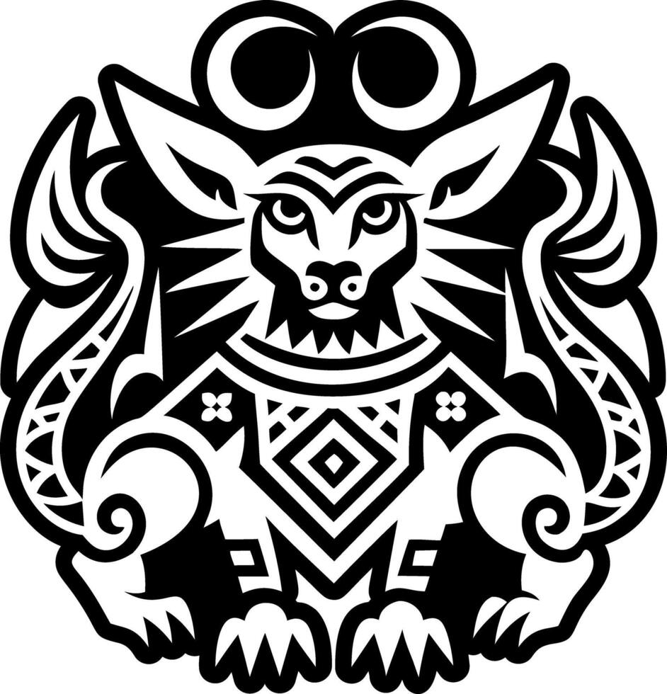 A solid style icon of bastet symbol vector