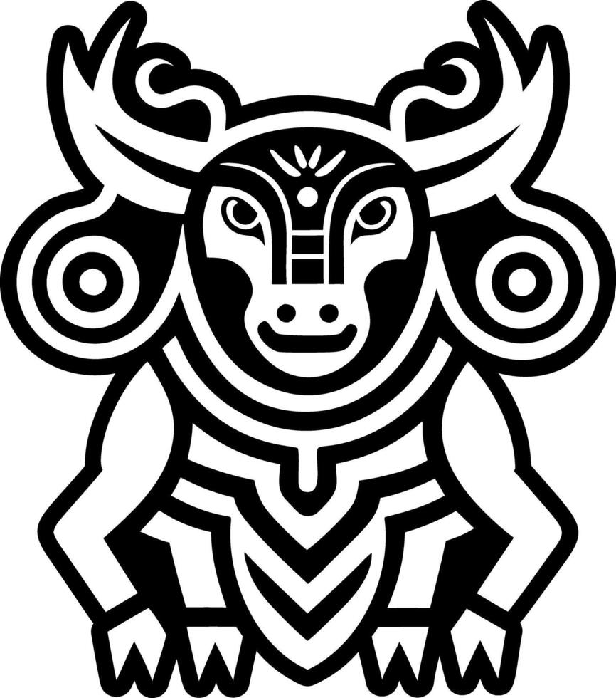 A glyph style icon of an animal tattoo vector