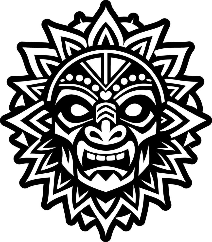 A filled style icon of native chief symbol vector