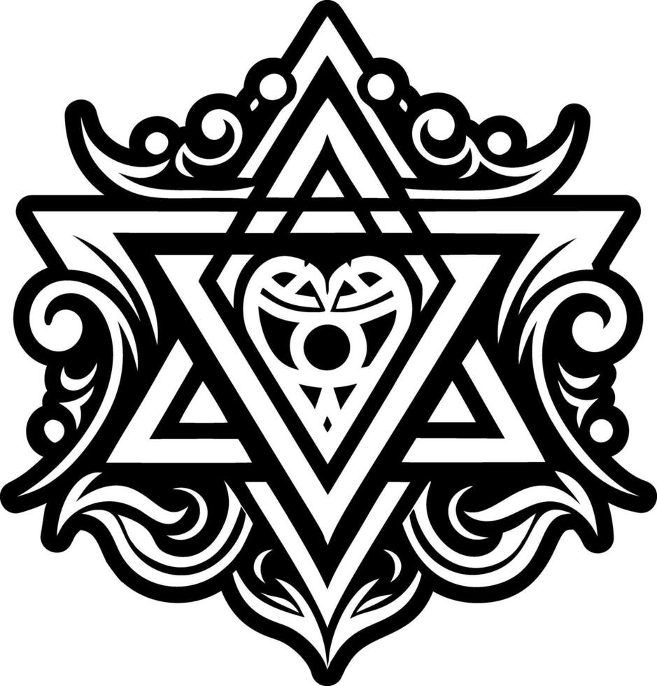 Solid icon showing purism tattoo symbol vector