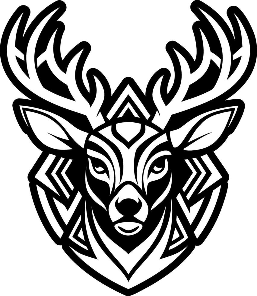 A filled style icon of deer symbol vector