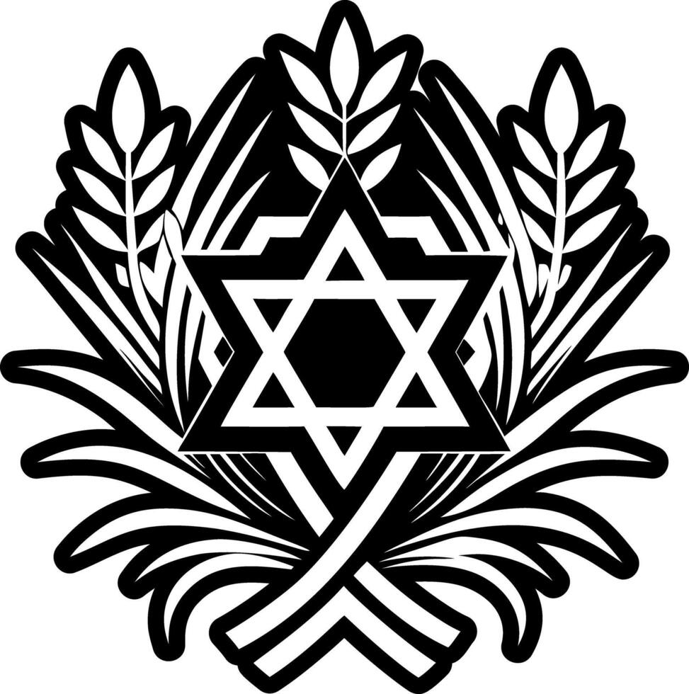 A solid icon depicting lulav symbol vector
