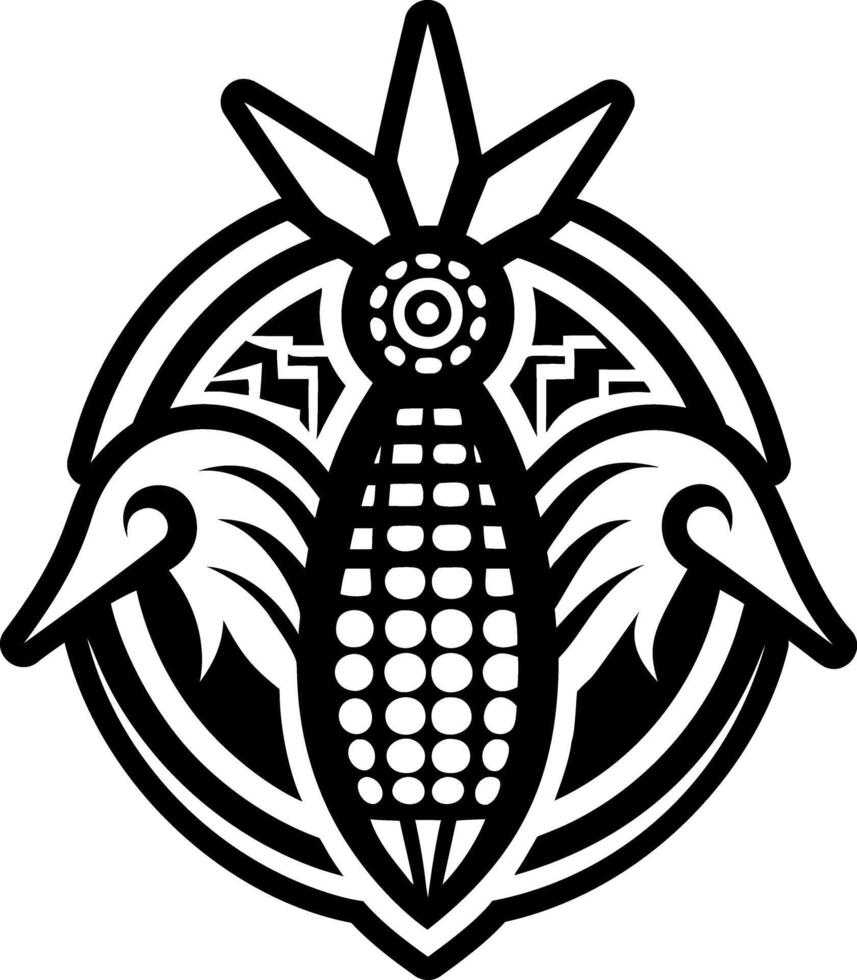 A glyph style icon of corncob symbol vector