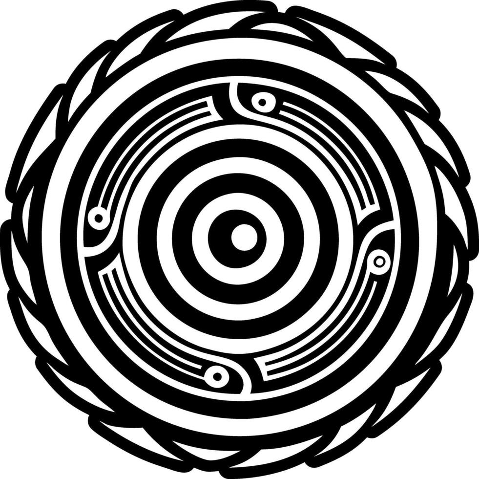 A glyph style icon of wind spiral symbol vector