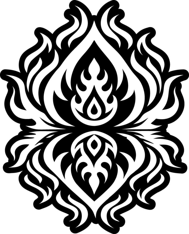 A filled style icon depicting flame reflection on water vector
