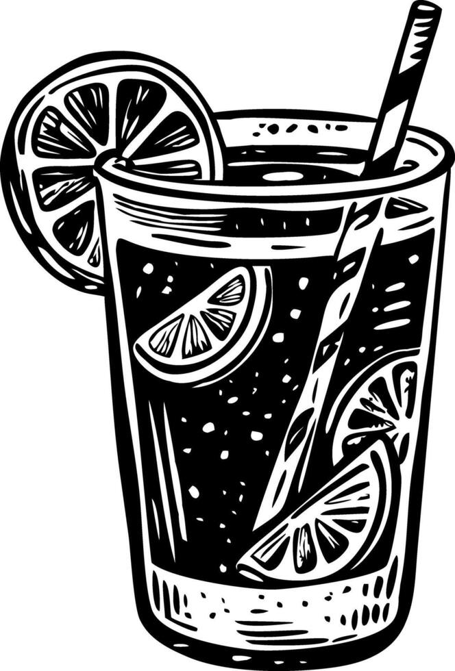 A vintage style illustration of lemonade vector