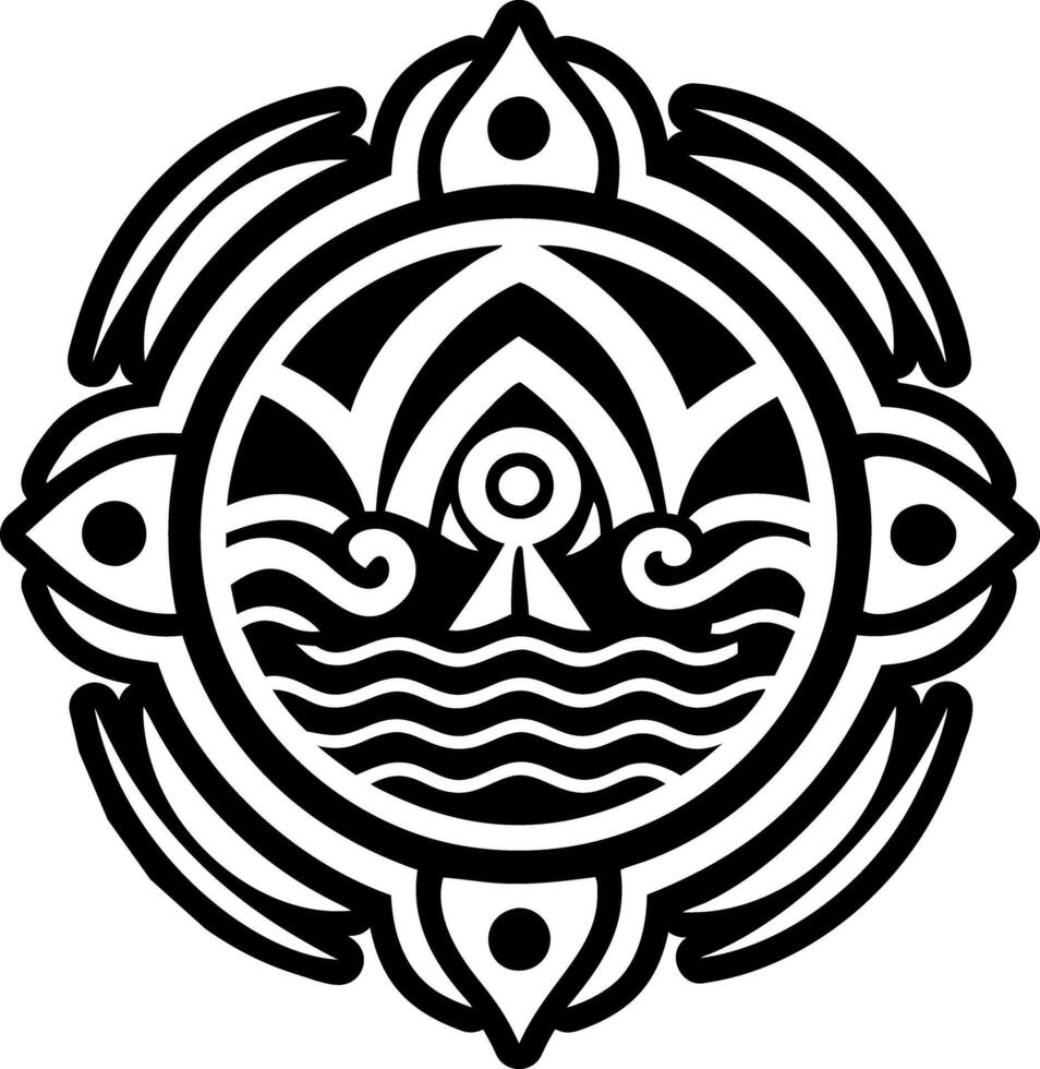 A solid style icon of river symbol vector