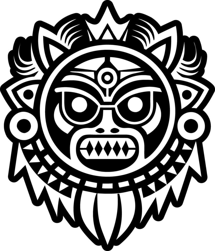 A solid style icon of traditional mask symbol vector
