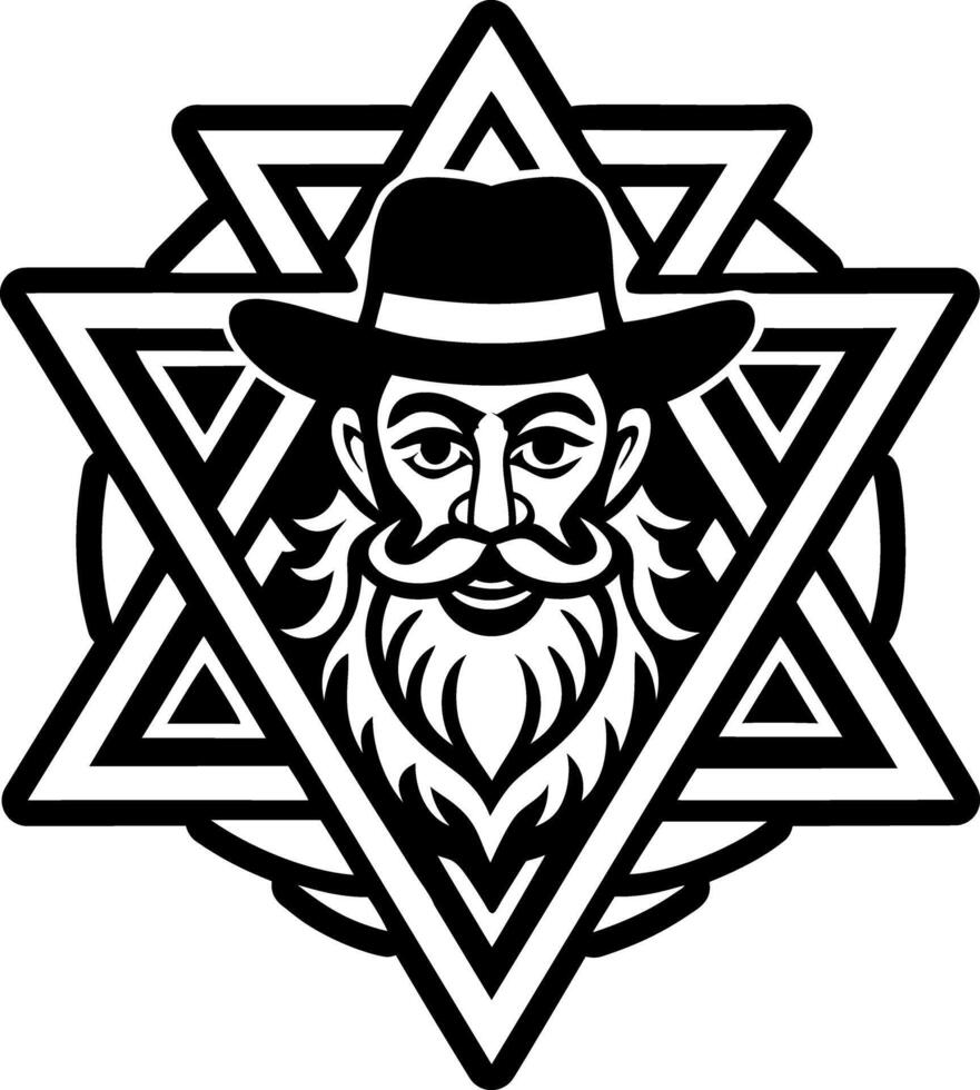 Glyph style icon depicting rabbi teaching vector
