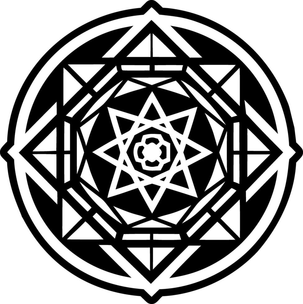 Solid icon depicting geometric shape vector