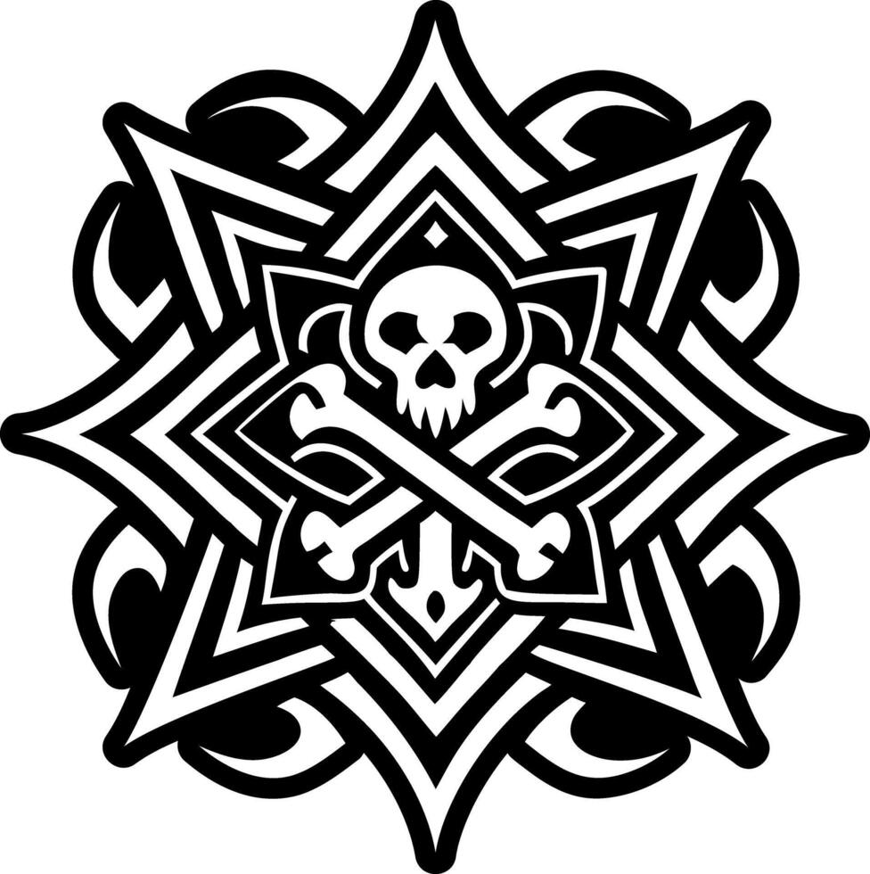 A filled style icon of dangerous tattoo vector